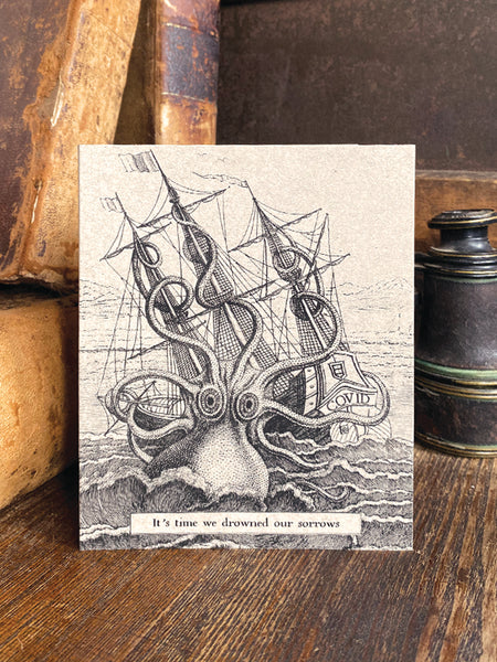 Kraken Covid Note Card